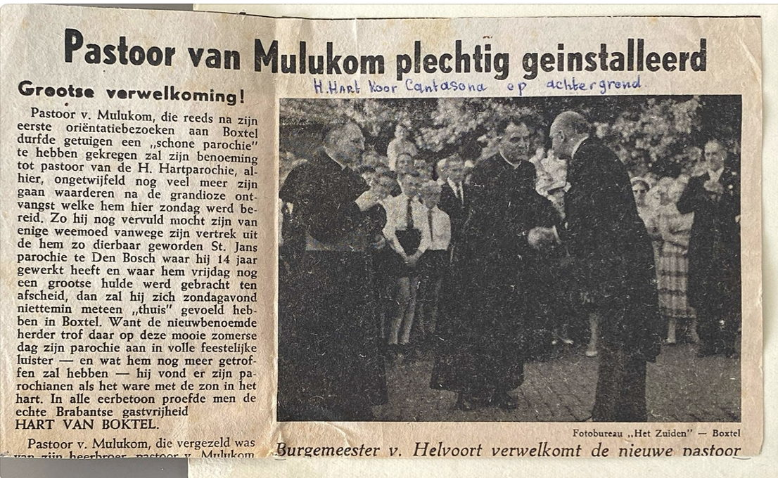 1960 Installatie pastoor van Mulukom