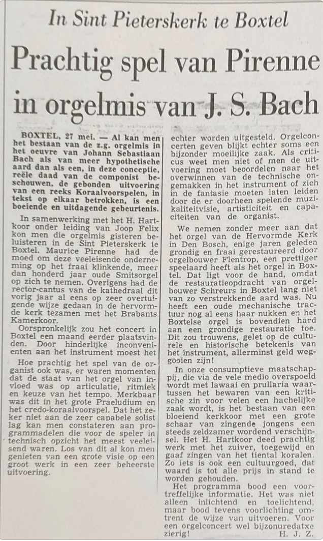 1970 Recensie orgelmis Bach